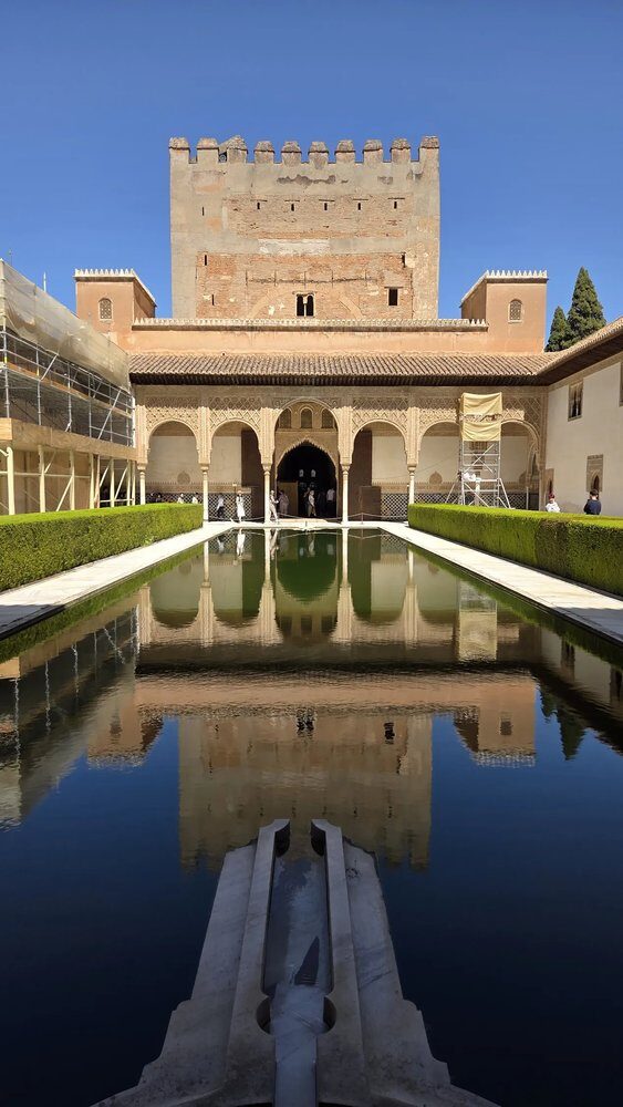 The Patio de los Arrayanes reflecting pool
