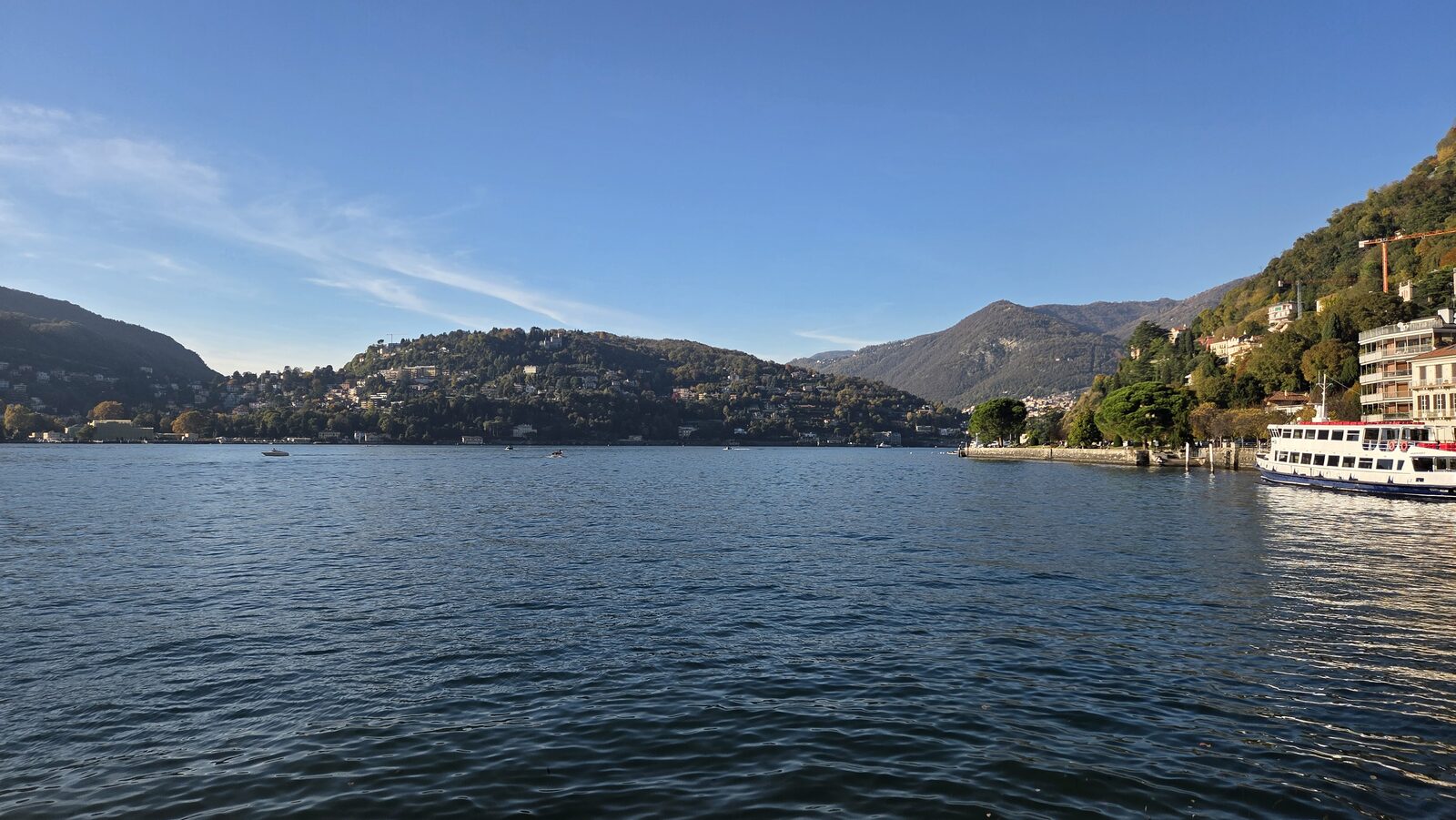 Lake Como ringed by mountains