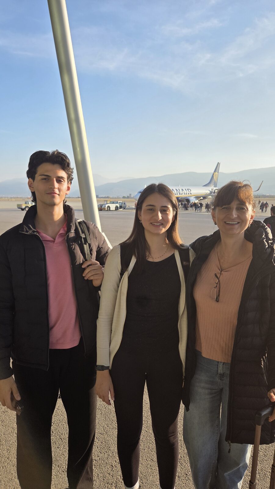 Albena, Maritza and Alex at Plovdiv Airport