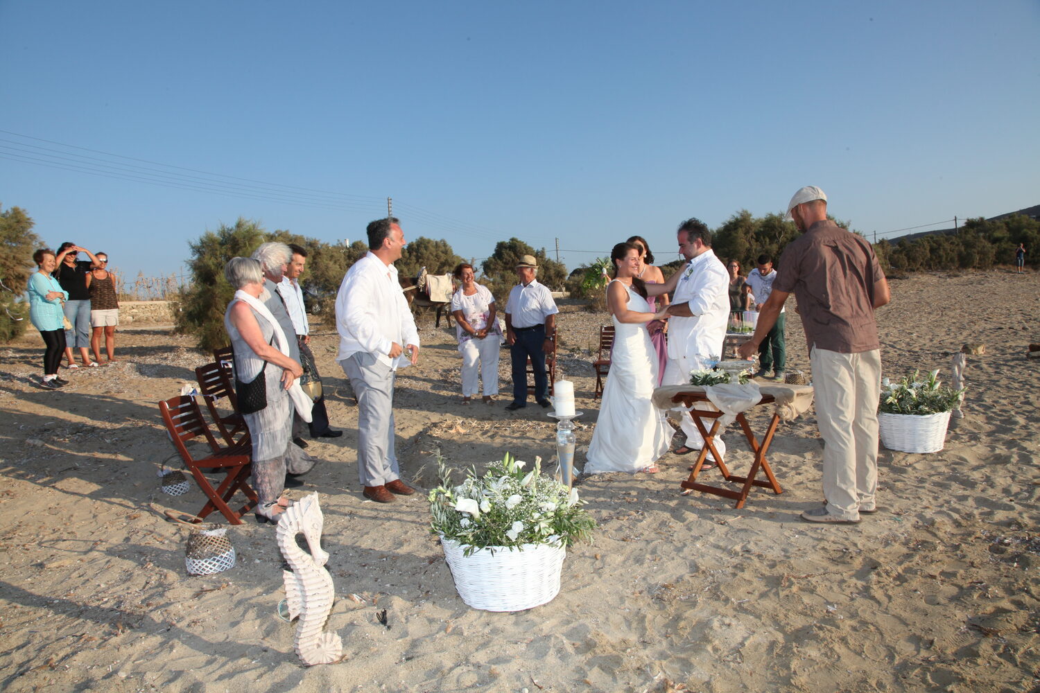 The ceremony on the beach