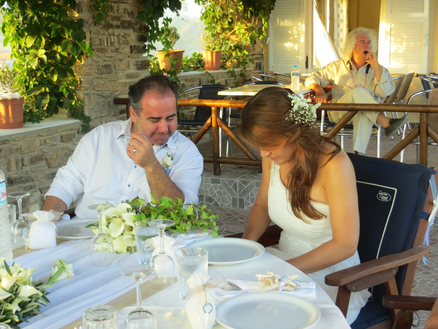 The couple at the table