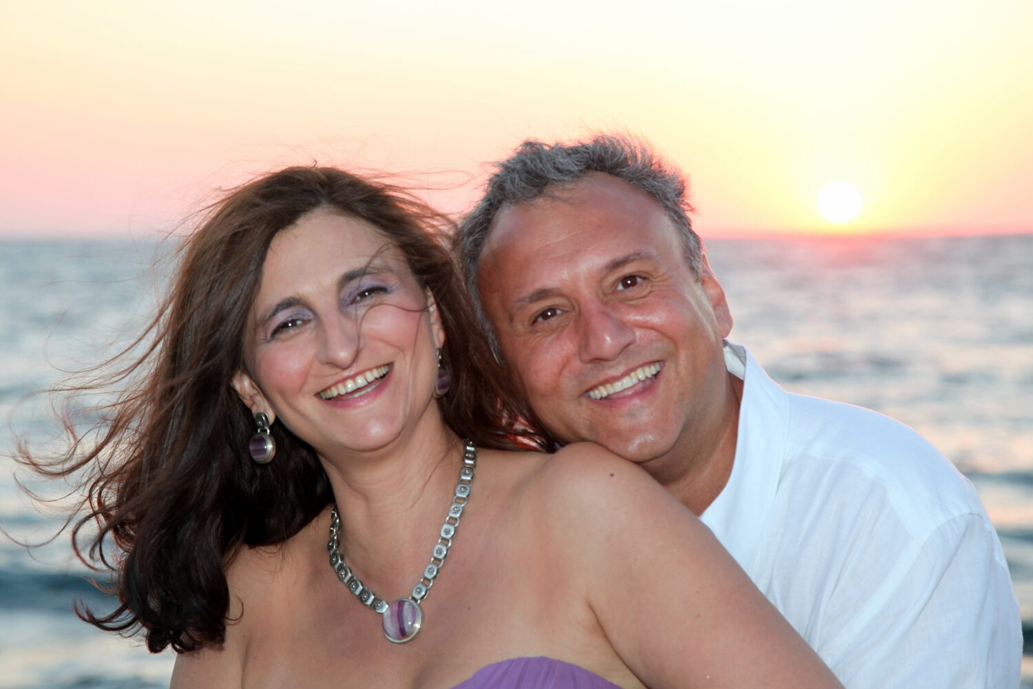 Albena and Plamen at sunset