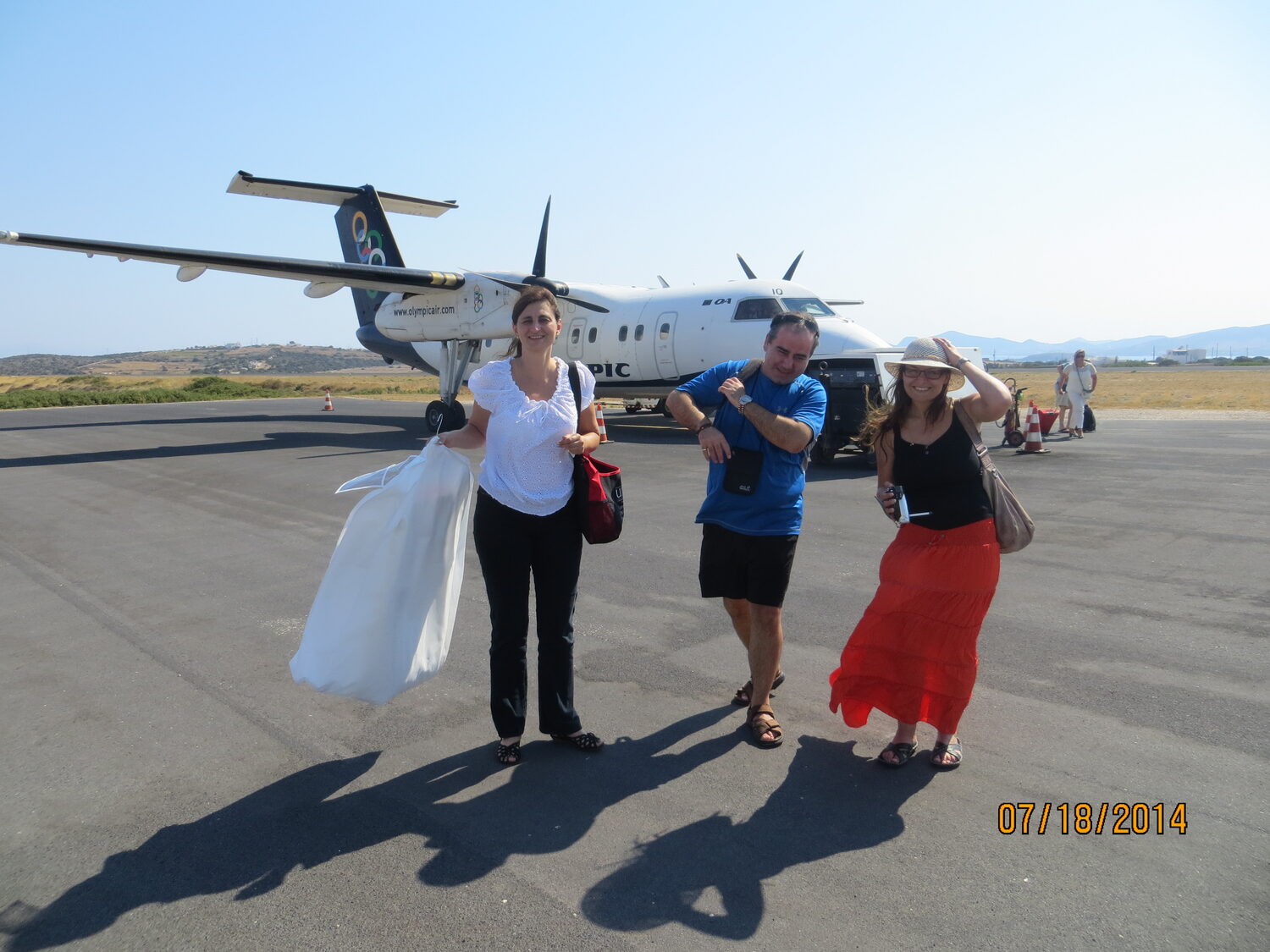 Arriving at Paros airport