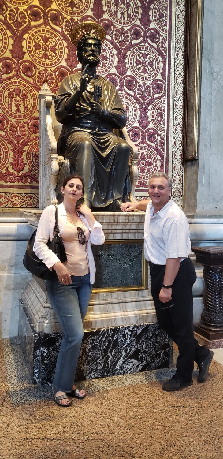 Albena and Plamen in the Vatican Museums