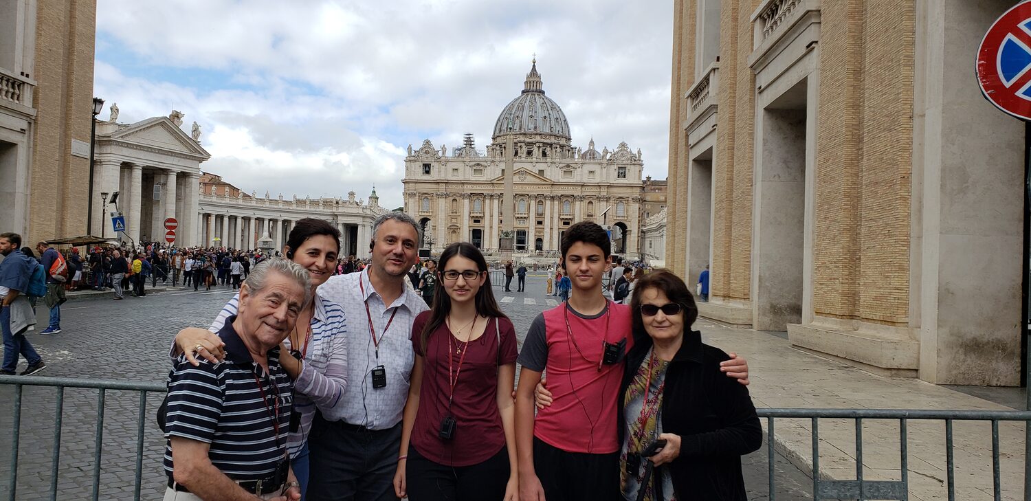 All six of us in St Peter's Square