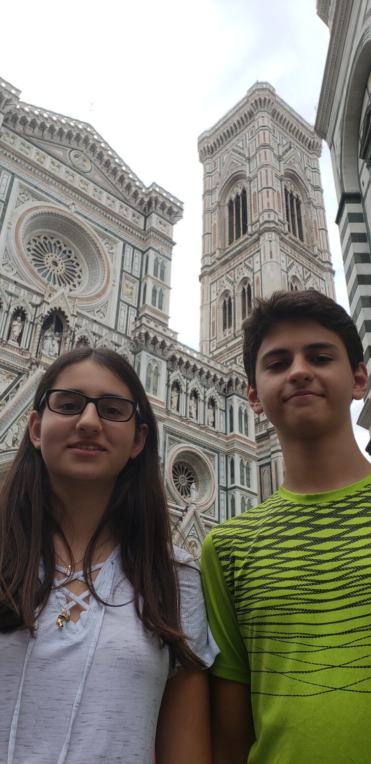 Maritza and Alex at the Duomo