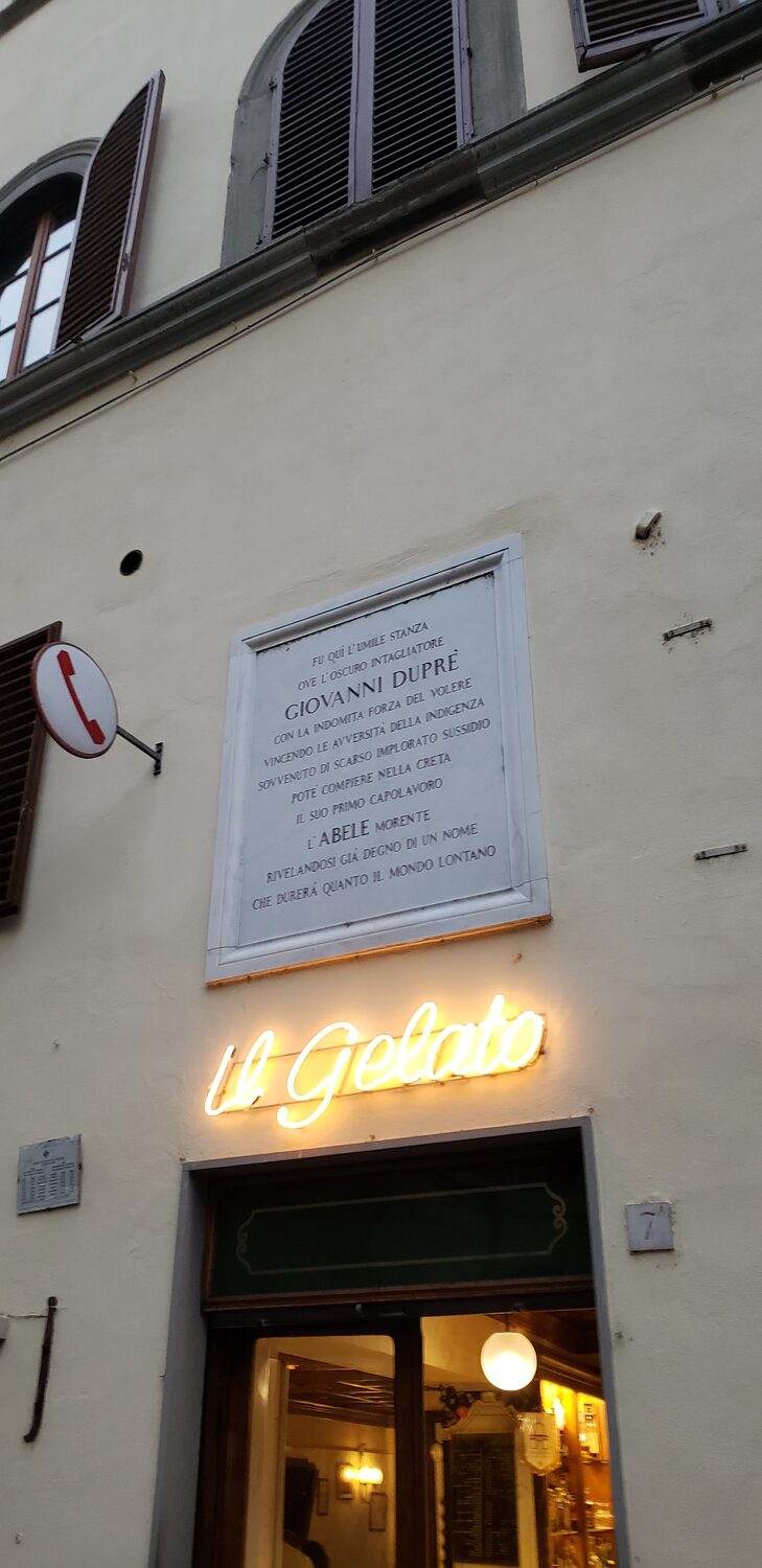 A gelateria in Florence