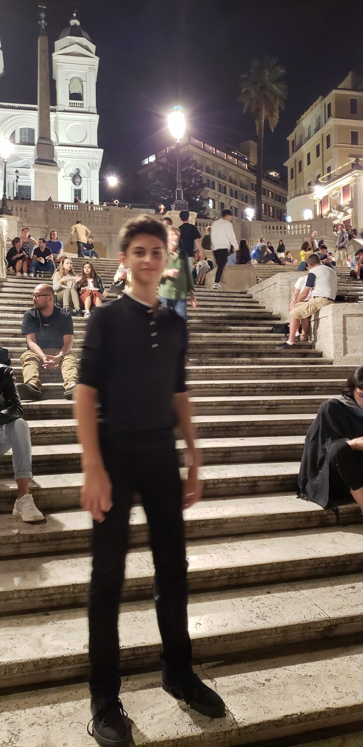 The Spanish Steps at night