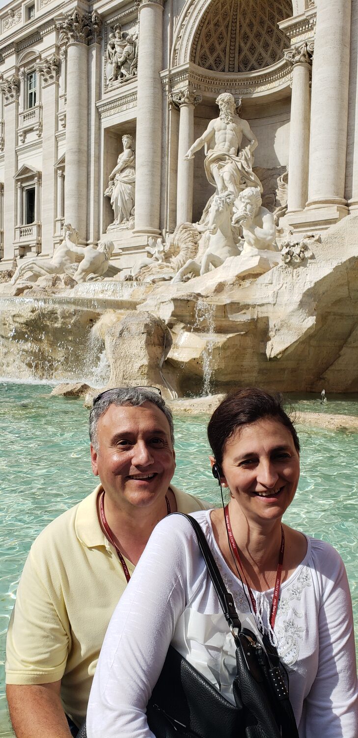Plamen and Albena at the Trevi Fountain