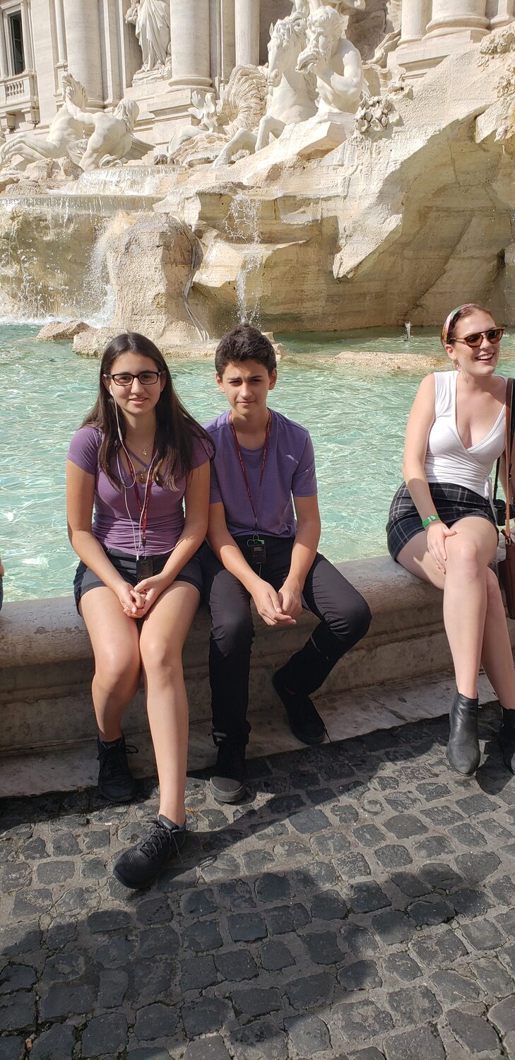 Maritza and Alex at the Trevi Fountain