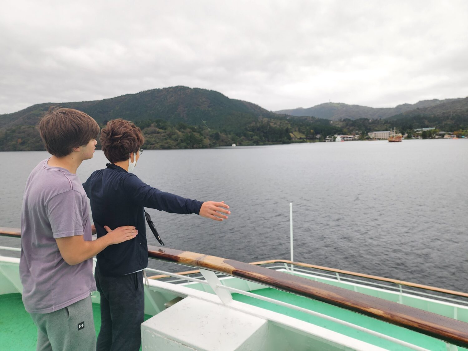 On deck on Lake Ashi