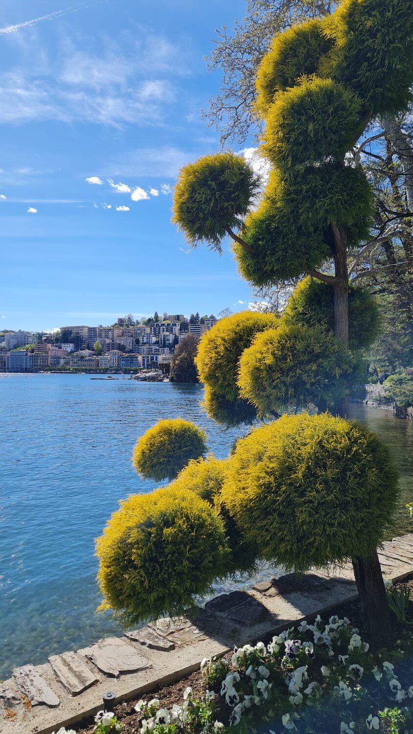 Topiary beside the lake