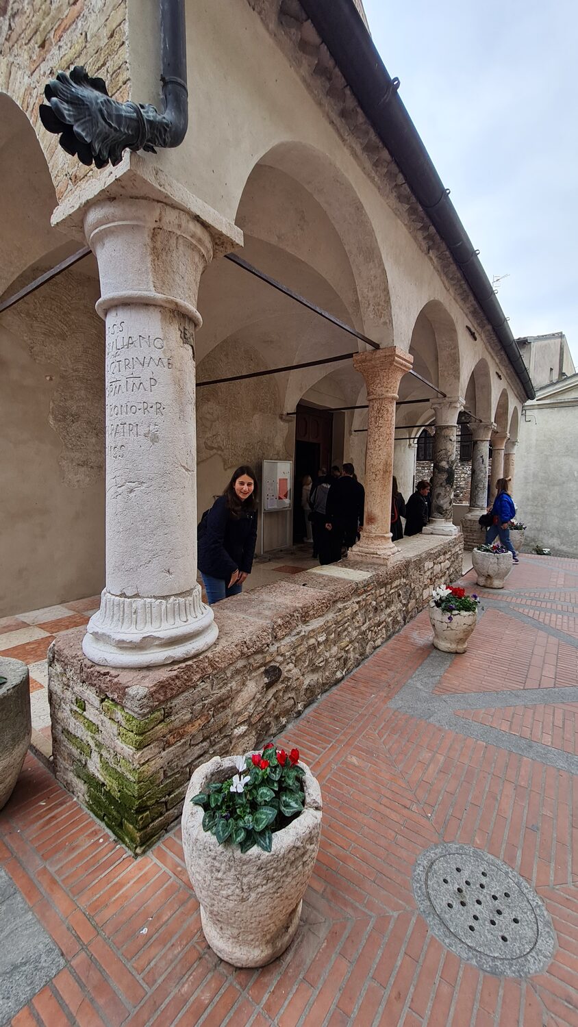 A colonnade in Sirmione