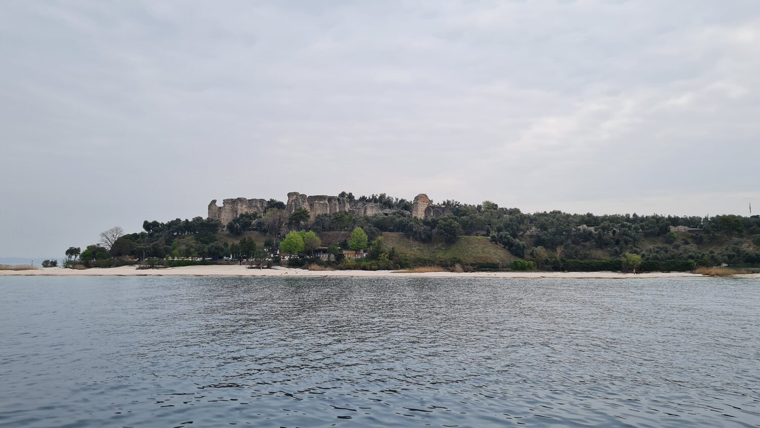 A wooded point on the lake