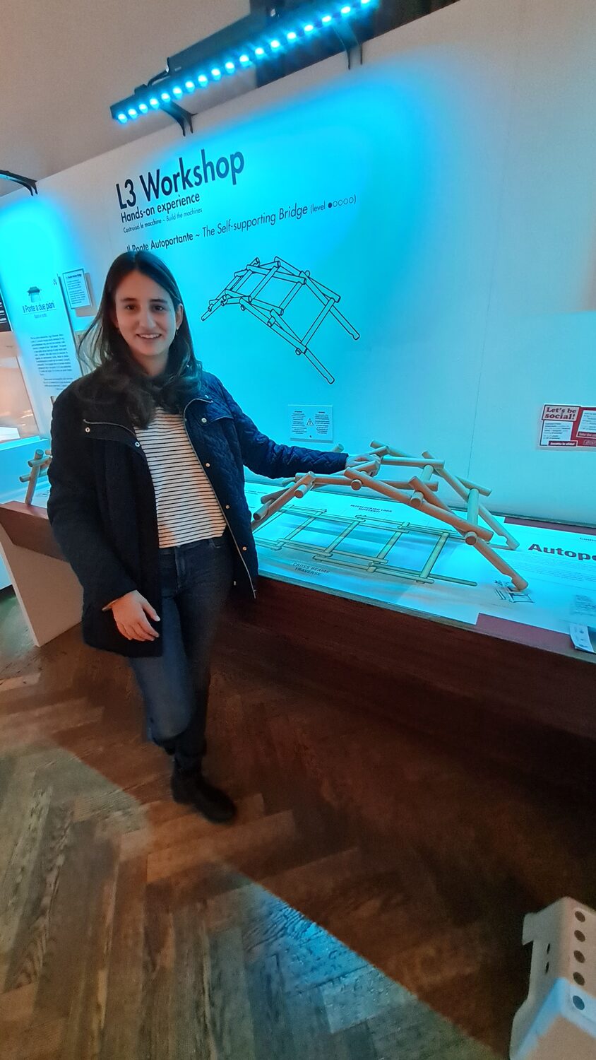 A Leonardo machine model in a museum