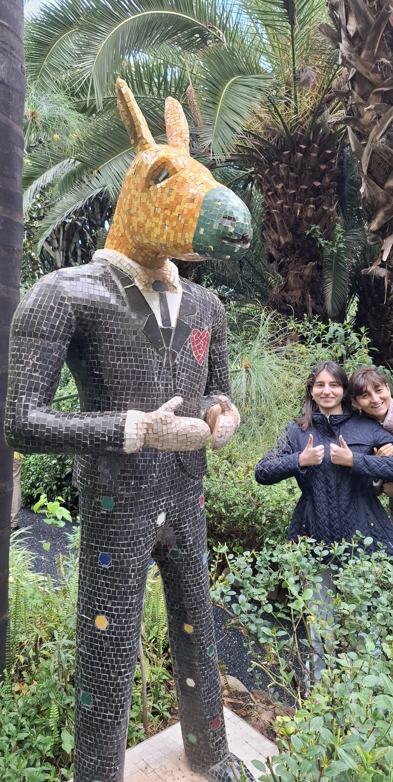 A sculpture in the Anima garden