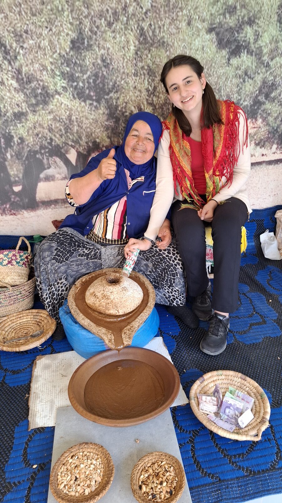 Maritza at the argan cooperative