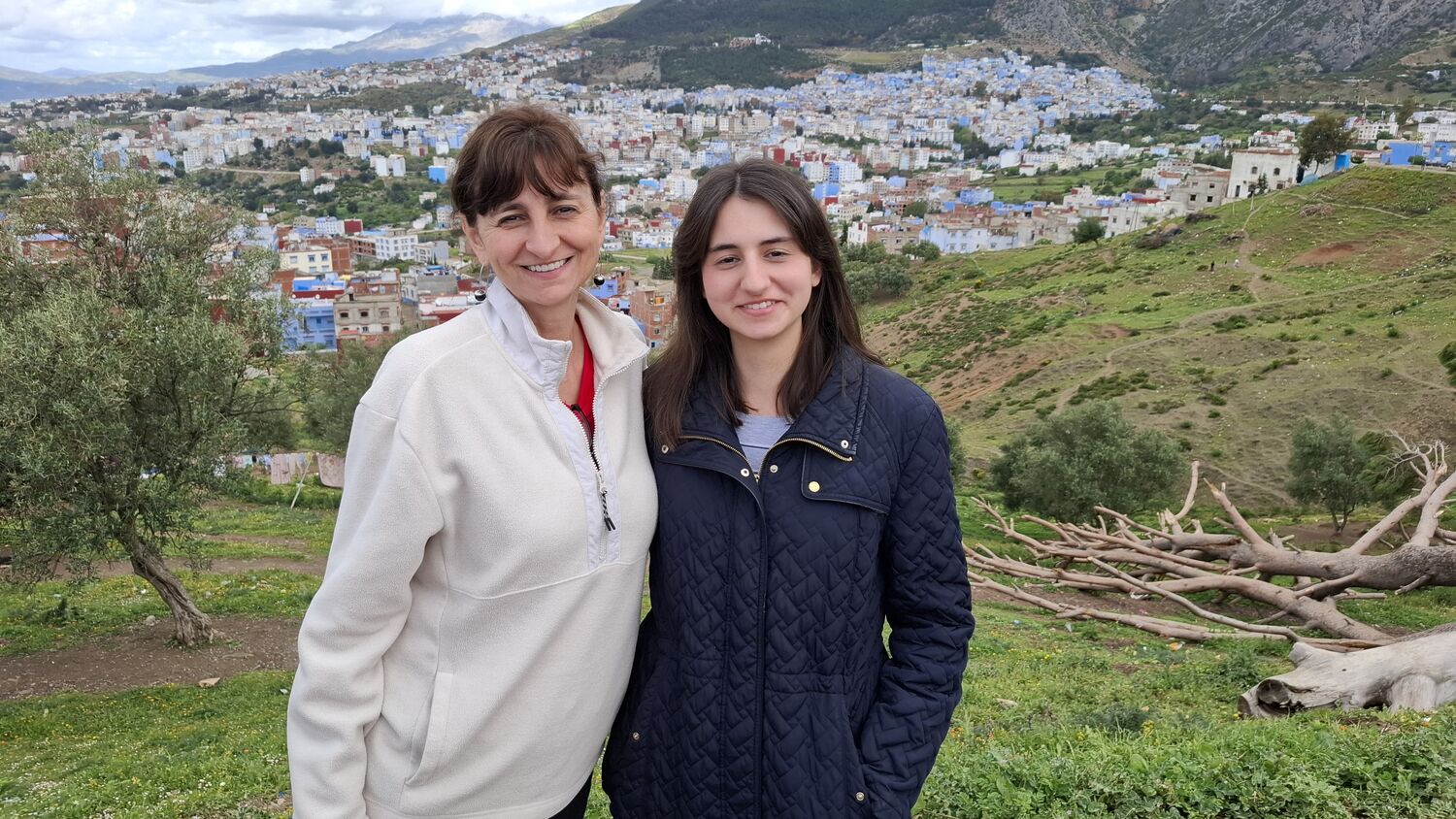 Albena and Maritza above the town