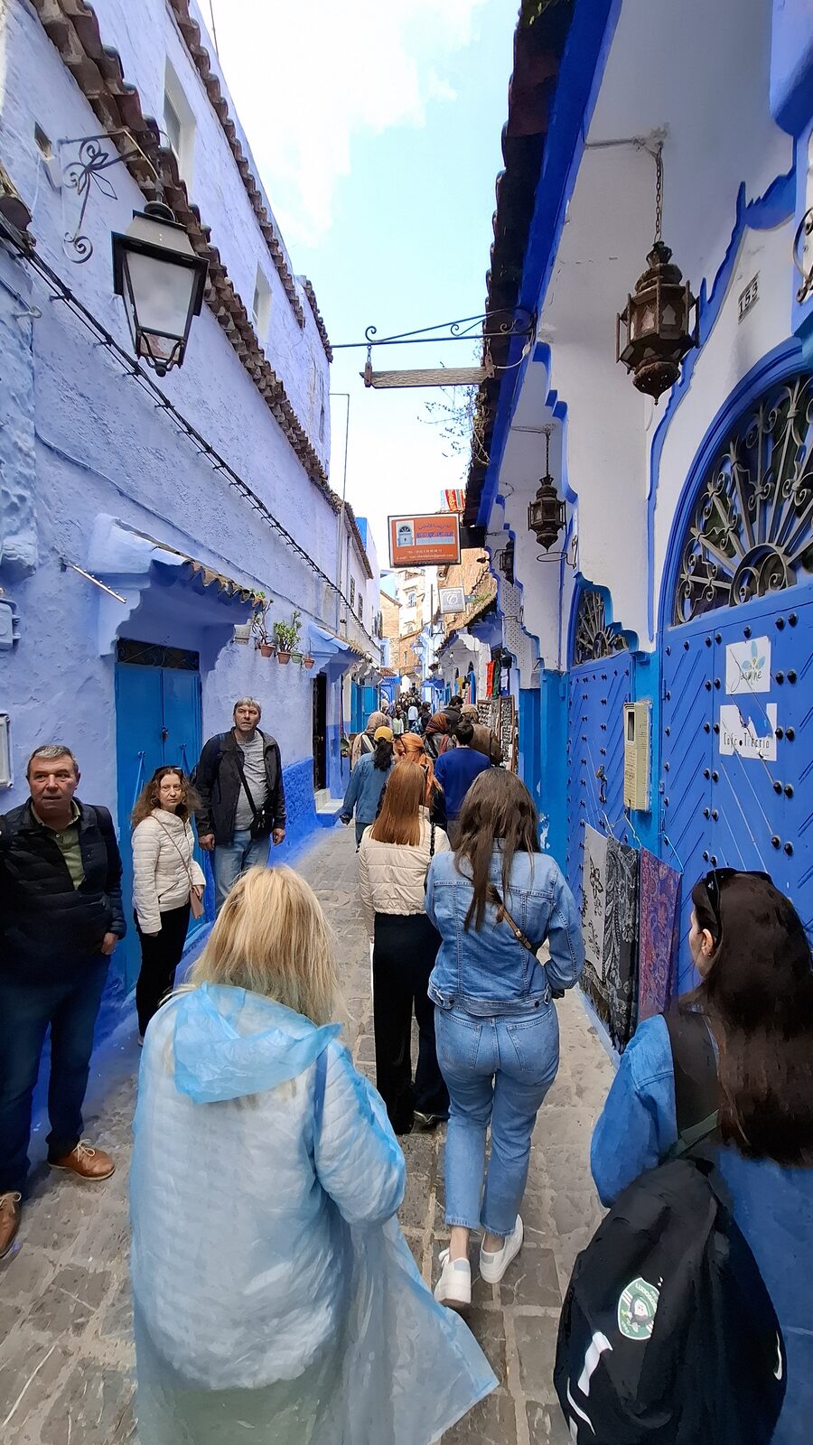 A blue lane in Chefchaouen, Morocco