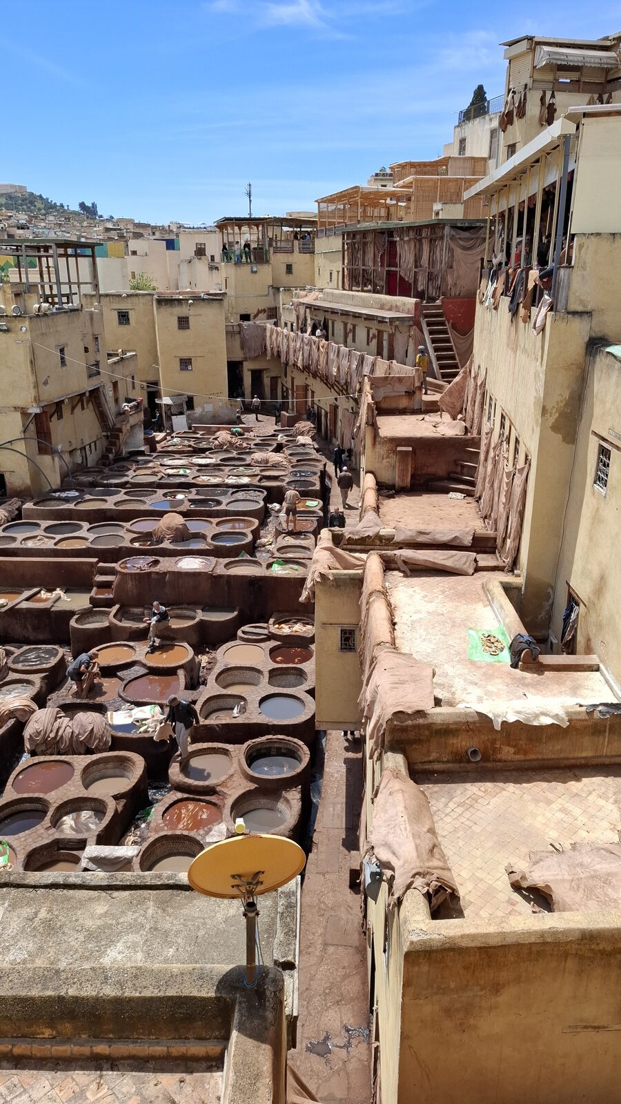 The dye pits from above