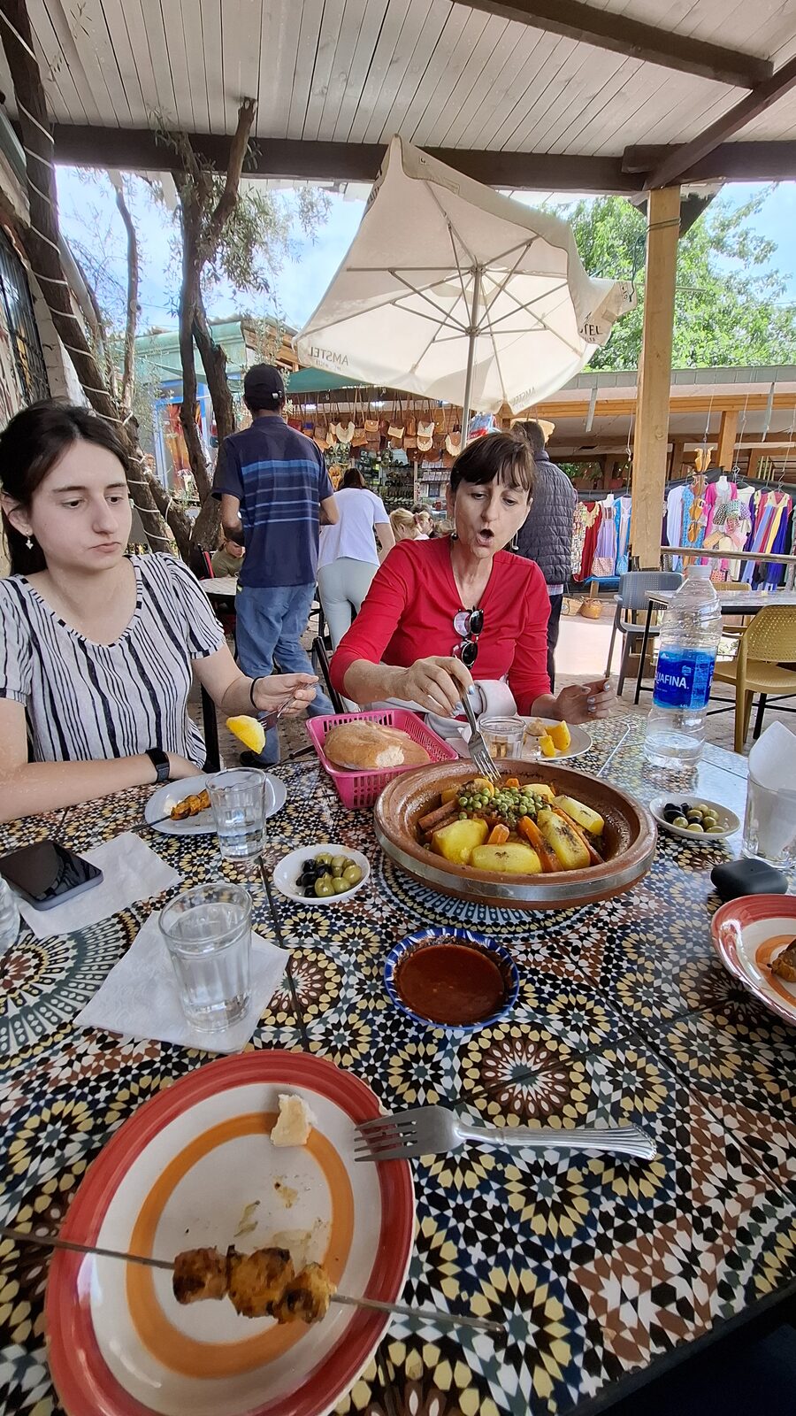 Tagine lunch above the falls