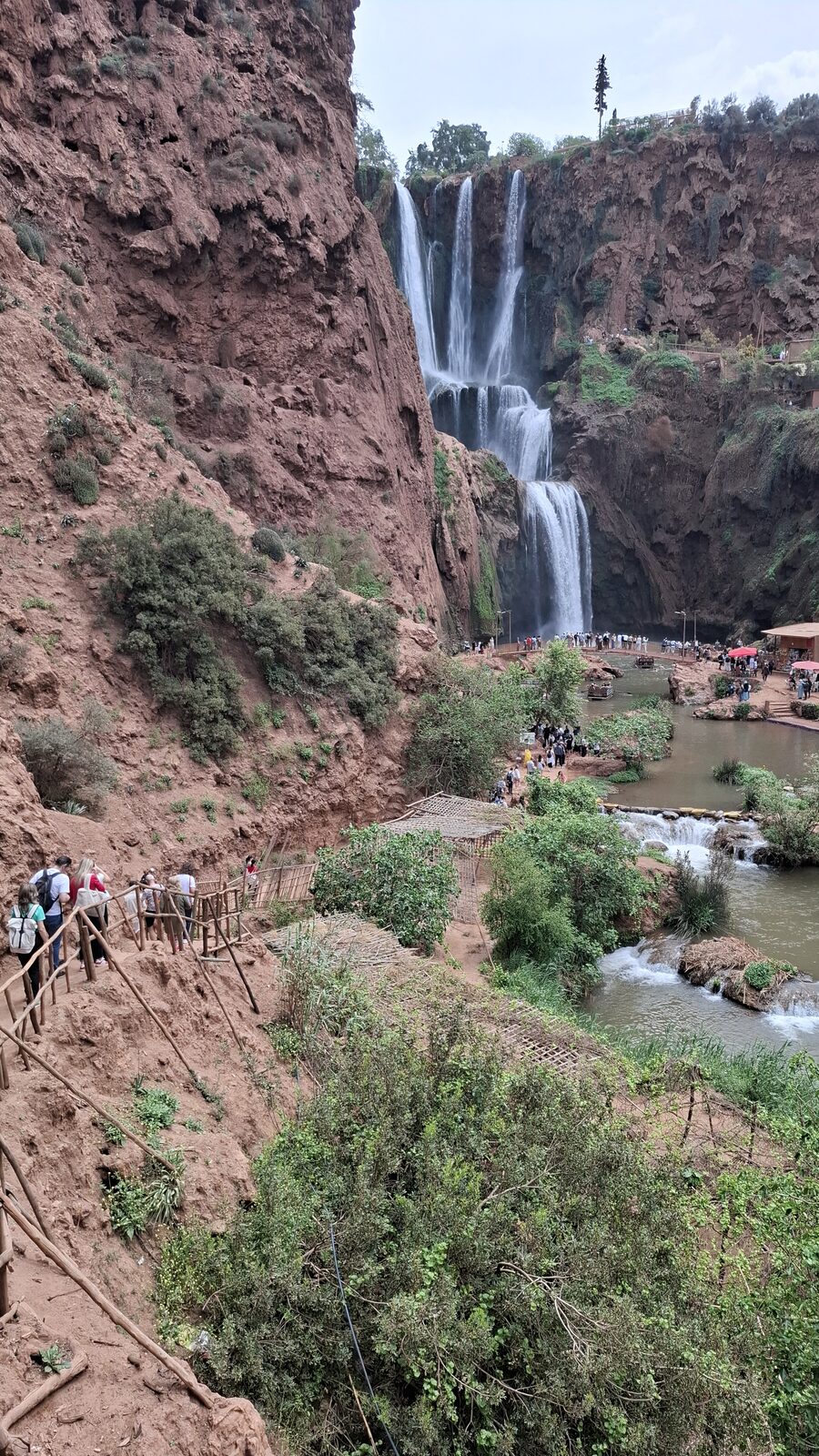 The full drop of the Ouzoud falls