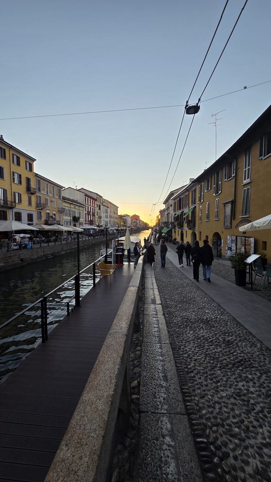 The Naviglio Grande at sunset