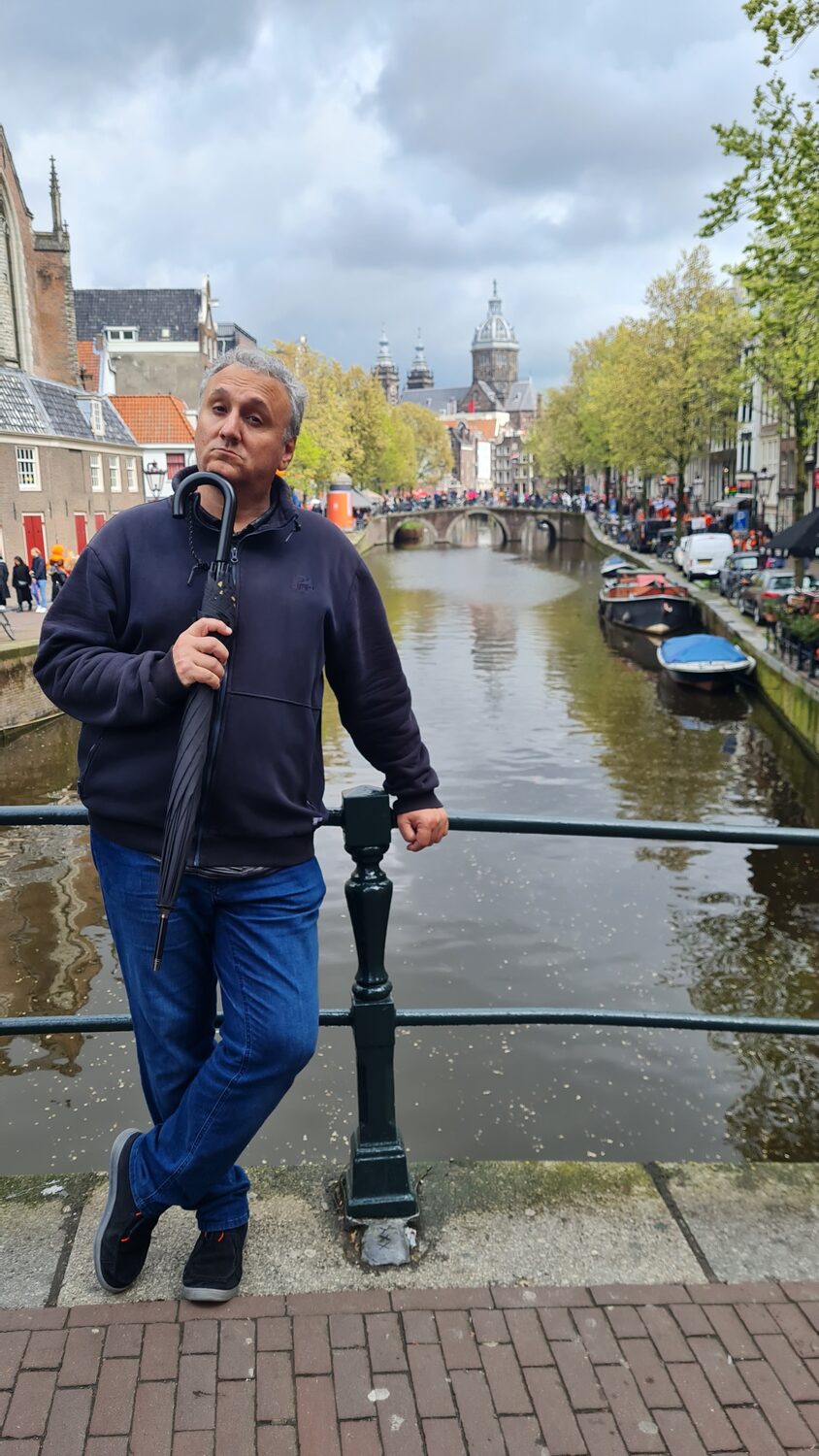 Plamen on a canal bridge