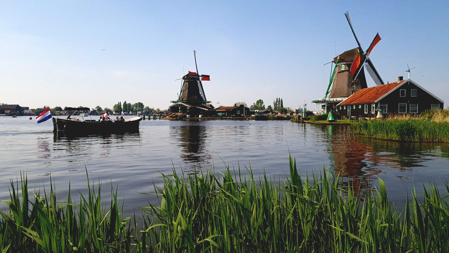 Windmills along the river Zaan