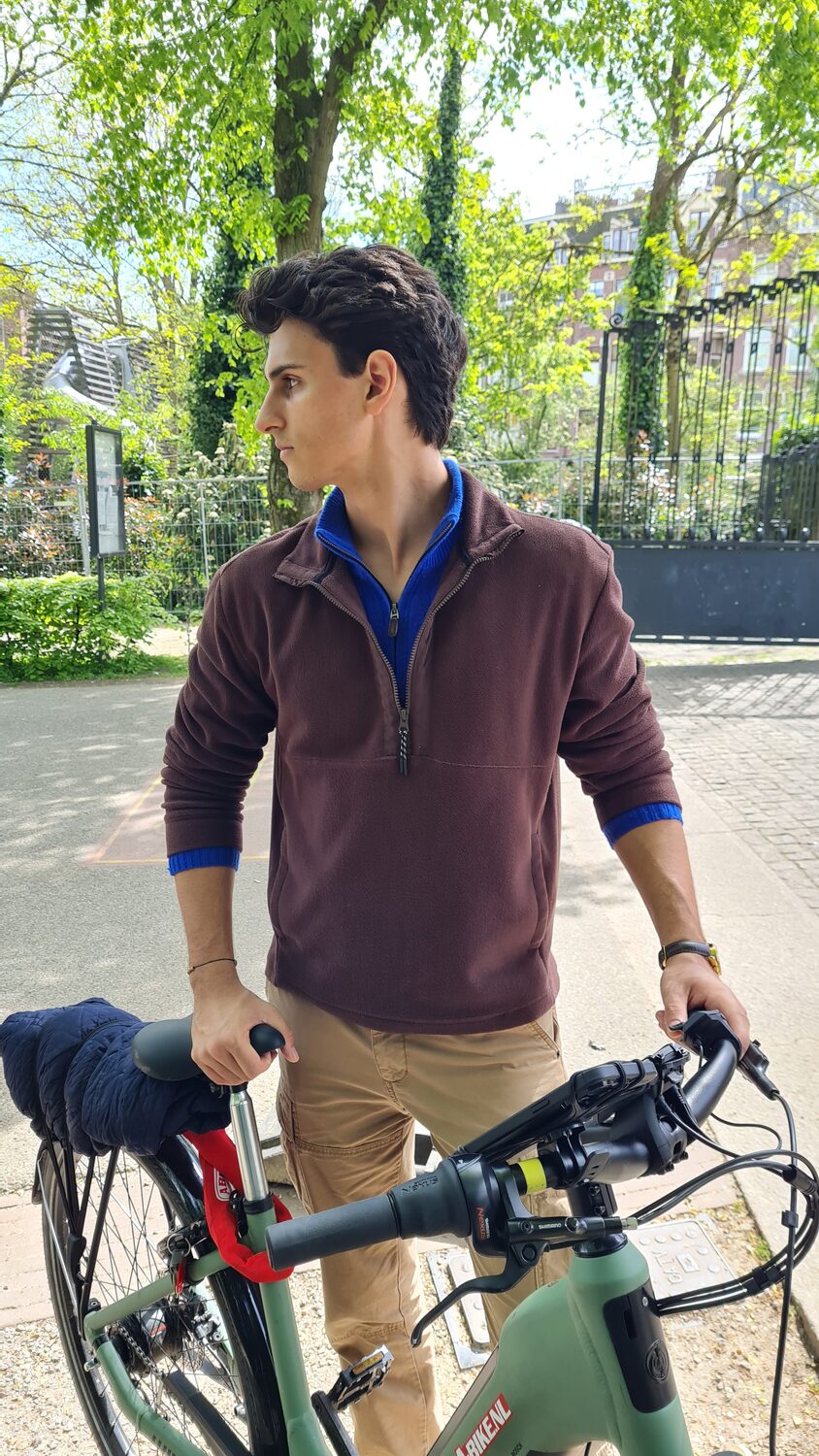 Alex on a rented e-bike