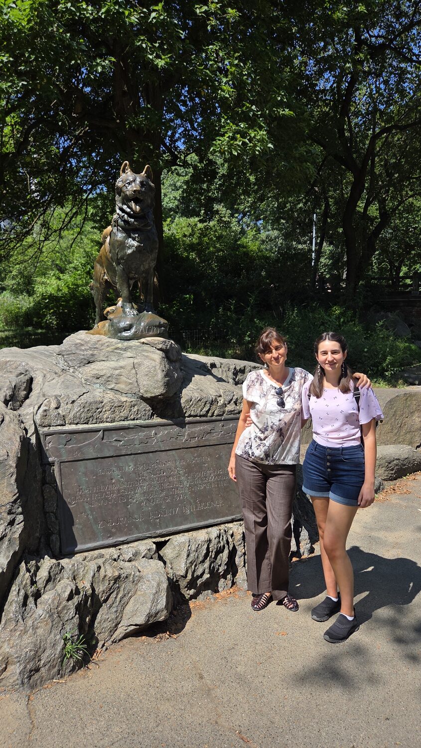The Balto statue in Central Park