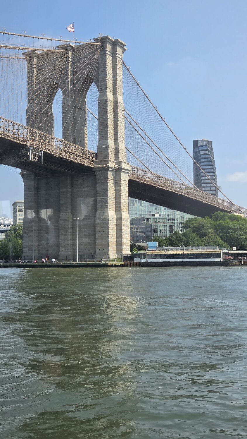 The Brooklyn Bridge from the water