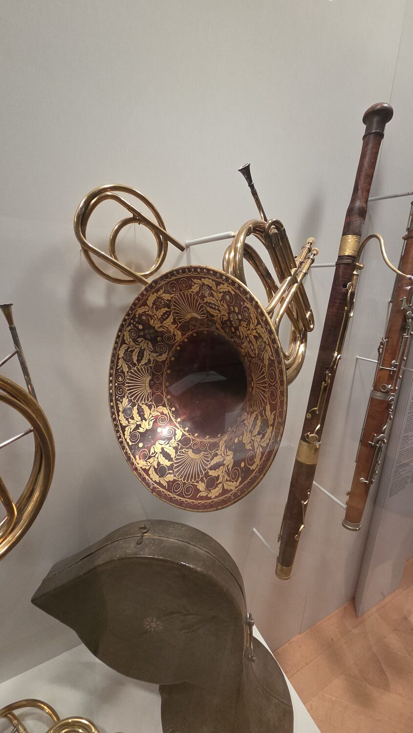 Antique brass instruments at the Met