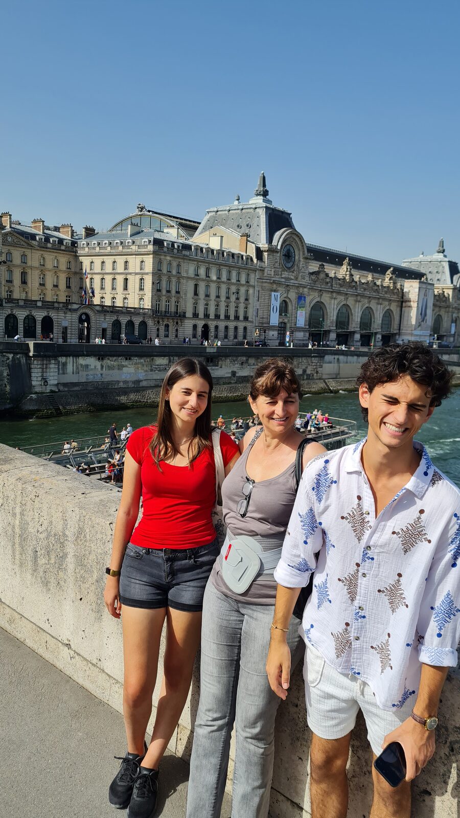 The three of them by the Seine